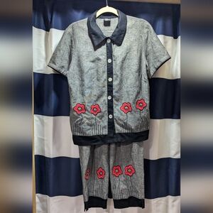 Ali Miles Linen Pants Suit size S